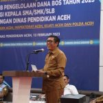 Kadis Pendidikan Aceh Alhudri membuka kegiatan sosialisasi penggunaan dana BOS 2023
