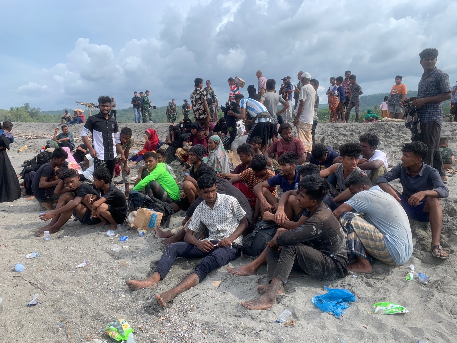 Rohingya Yang Tiba di Ladong Aceh Besar ( Foto. Digdata.id)