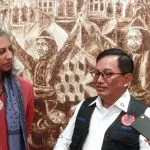 Wakil Duta Besar Autralia Gita Kamath bersama dengan Sekretaris Utama BNPB, Rustian usai menandatangani Nota Kerjasama Kesiap Siagaan Bencana / Foato: Fitri/Digdata.id