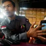 Ketua Himapas Supriadi Pohan, memberi keterangan pers terkait kondisi konflik manusia-buaya di Aceh Singkil, Sabtu (8/2/2025).