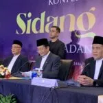 Konferensi Pers Sidang Istbat penetapan awal Ramadhan 1446H oleh Menteri Agama RI Nasaruddin Umar. Poto: Kompas.com
