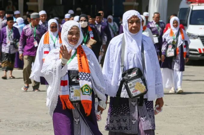 JCH asal embarkasi Aceh bersiap berangkjat menuju Makkah. Poto : Fitri Juliana/Digdata.id