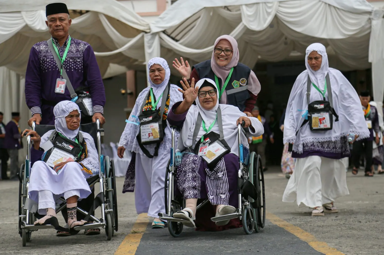 Jemaah Calon Haji asal Embarkasi Aceh bersiap berangkat menuju Makkah, Arab Saudi. Poto : Humas Haji Aceh