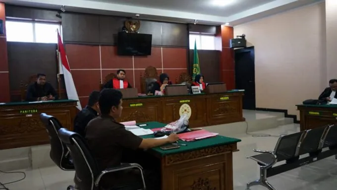 Suasana Sidang pemeriksaan Saksi Mahkota (Saksi Terdakwa) Terkait Perkara Penjualan kulit Harimau di Aceh Tengah / Fot; Fitri/Digdata.id