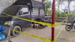 Polisi segel lokasi pabrik sabu di Beurenun Kecamatan Mutiara Pidie/ Foto; Rudi/Digdata.id